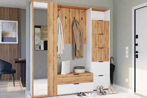 Прихожая Санти 3 Белый - фото 1