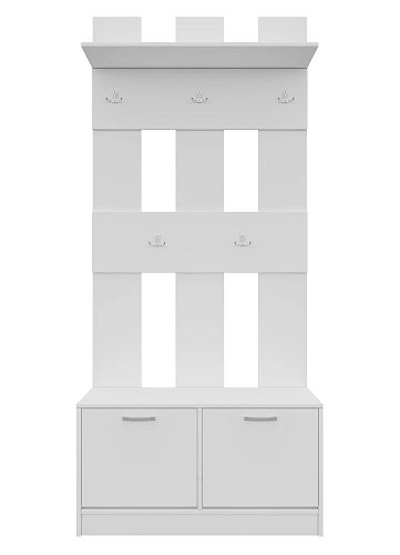 Прихожая Ольга-1 перфорированная Белый - фото 2