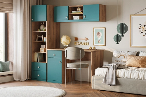 Стенка детская Скарабей-9 Аквамарин - фото 1