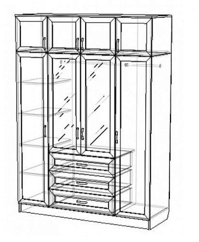 Шкаф распашной Лофт-4 - фото 2