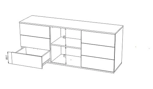 Комод Марвин Йорк 33 фрезеровка 2 Графит - фото 3