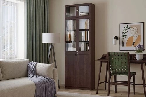 Стеллаж Билли-21 Хит Венге Цаво с антресолью - фото 1