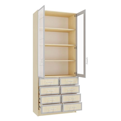 Книжный шкаф Альма-12 Дуб Молочный - фото 2