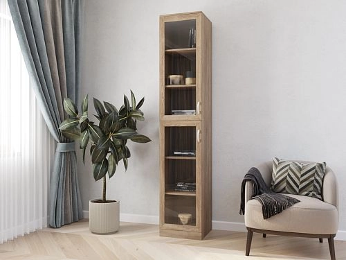 Книжный шкаф Библиограф 1.2 Квадро Дуб Сонома - фото 1