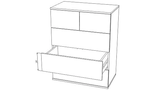 Комод Марвин Йорк 21 фрезеровка 3 Сантьяго - фото 3