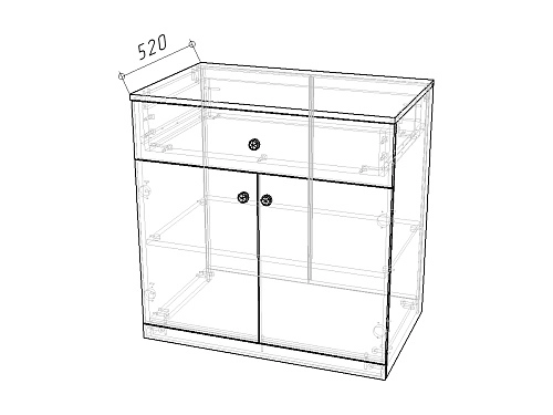 Комод Стрекоза-1 Графит - фото 2