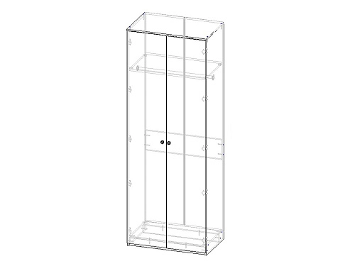 Шкаф распашной Колорадо-2 с зеркалом МДФ - фото 3